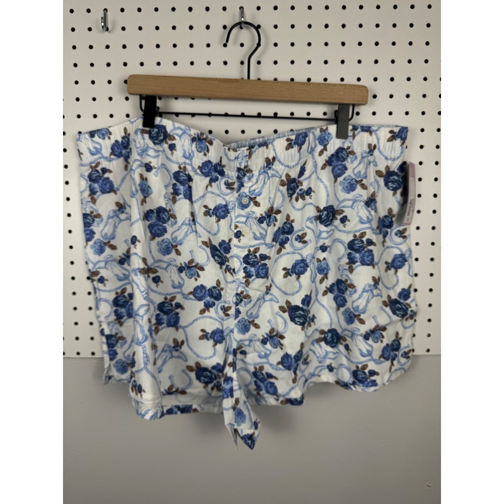Wild Fable Western Floral Sleep Shorts Blue Rose Cowboy Boots 2X NWT